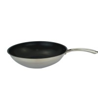 Stainless Steel handle frying pan non stick cookware fry pan straight body frypan