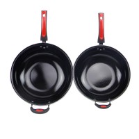 Chinese wok enamel coated cast iron wok