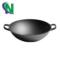 Cast Iron Cookware Induction Suitable Wok Pan