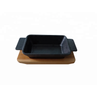 Black Nonstick Cast Iron Baking Pan Gratin Dish