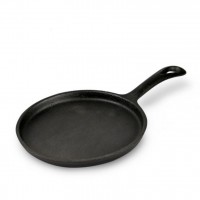 factory supply custom supported  round frying pan pre seasoned cast iron skillet with help handle