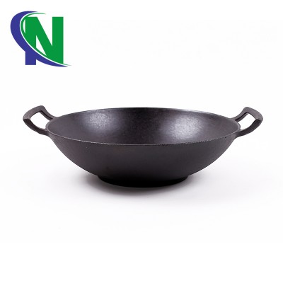 bbq suitable wok Heavy-duty cast iron wok