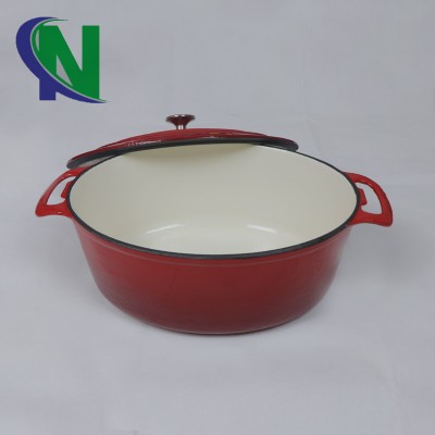 oval enamel cooking pot, oval casserole, oval cast iron pot