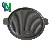 cast iron griddle and grill pan with ribbed