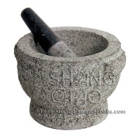 Factory Direct Stone Mortar and Pestle Granite Spice Grinder Natural Stone Guacamole Bowl Mortar and Pestle set